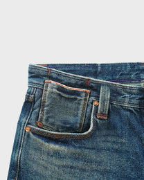 Pantalones cortos de mezclilla con pañuelo desteñido