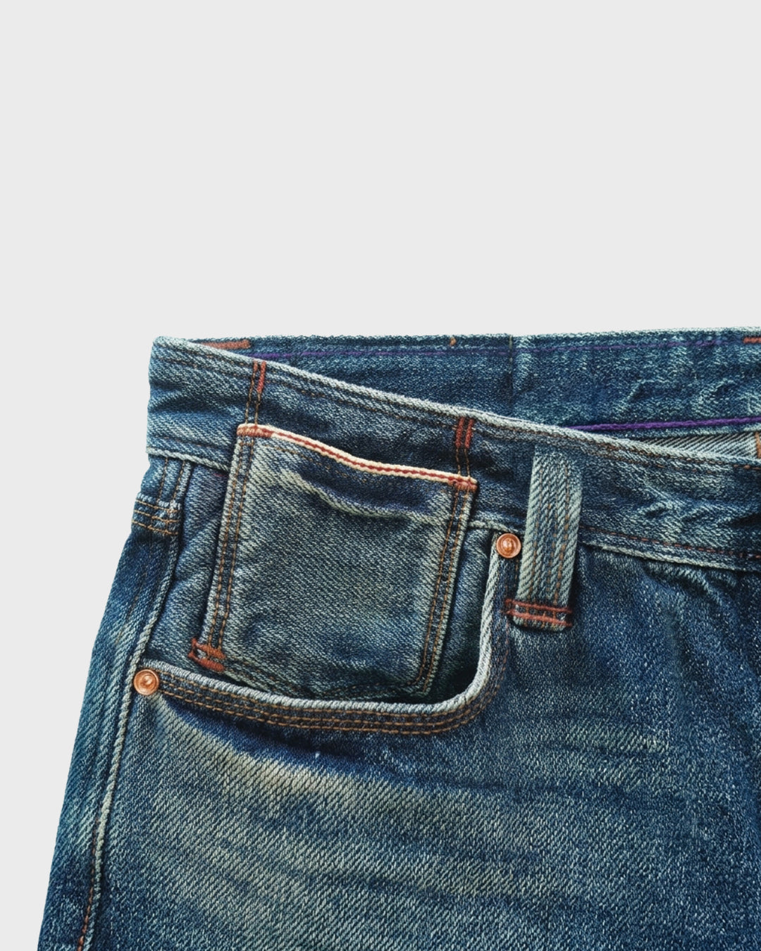 Shorts di jeans effetto candeggiato con bandana