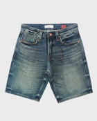 Shorts di jeans effetto candeggiato con bandana