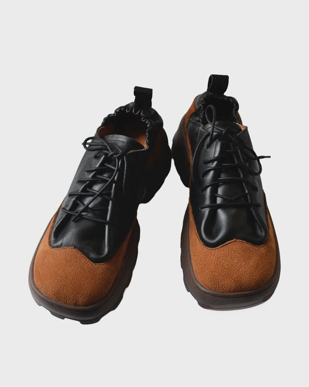 Paneled Leather Trainer