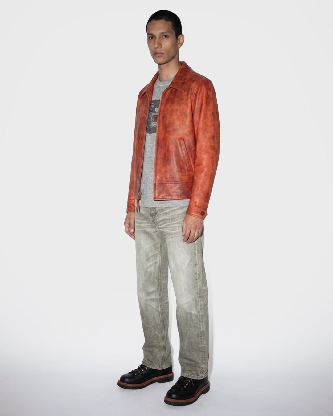 Jeans in denim selvedge oliva
