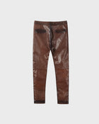 Pantaloni in pelle color sangue di bue