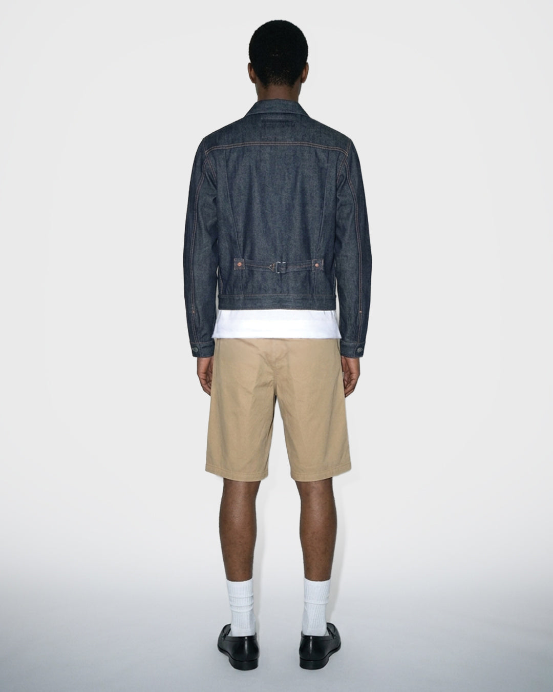Shorts di jeans effetto candeggiato con bandana
