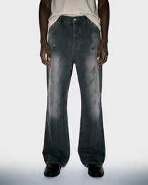 Faded Charcoal Flare Jeans