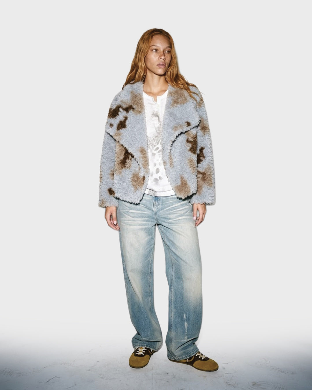 Spotted Sherpa Fleece Jacket