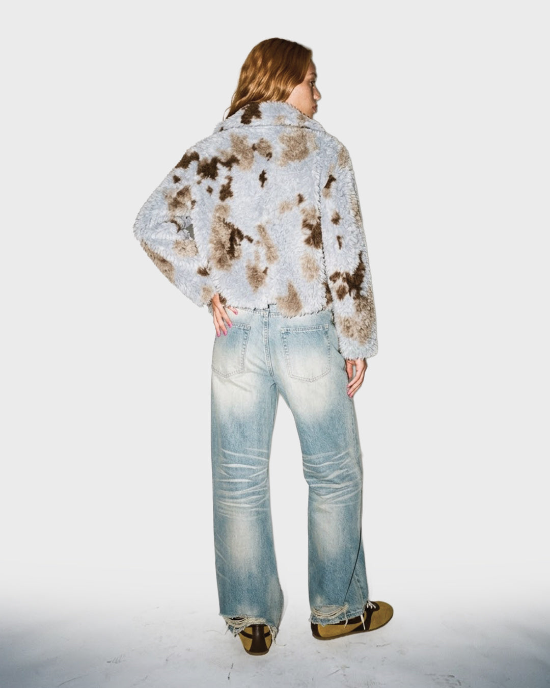 Spotted Sherpa Fleece Jacket