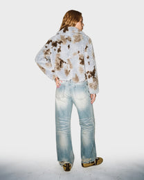 Spotted Sherpa Fleece Jacket
