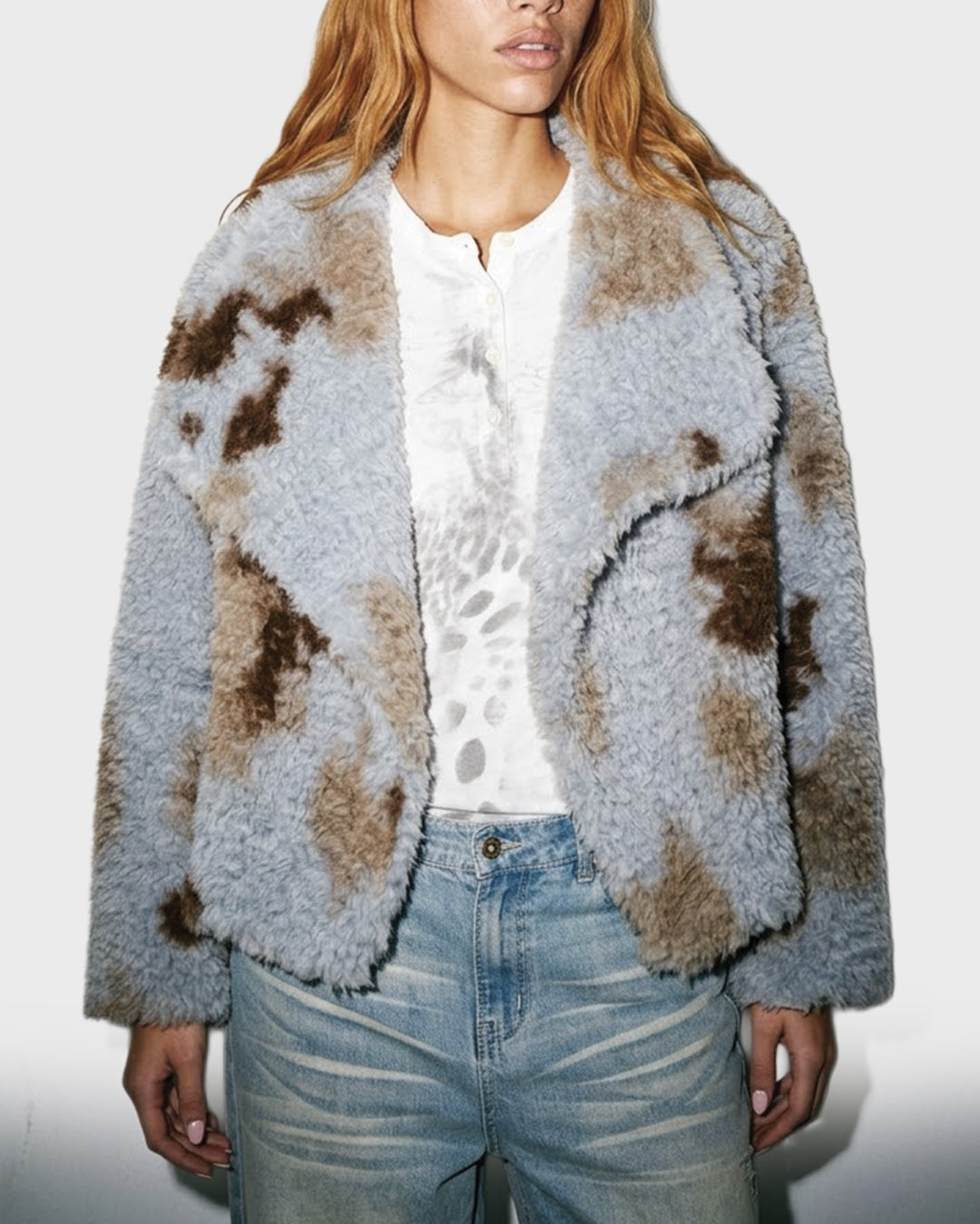 Spotted Sherpa Fleece Jacket