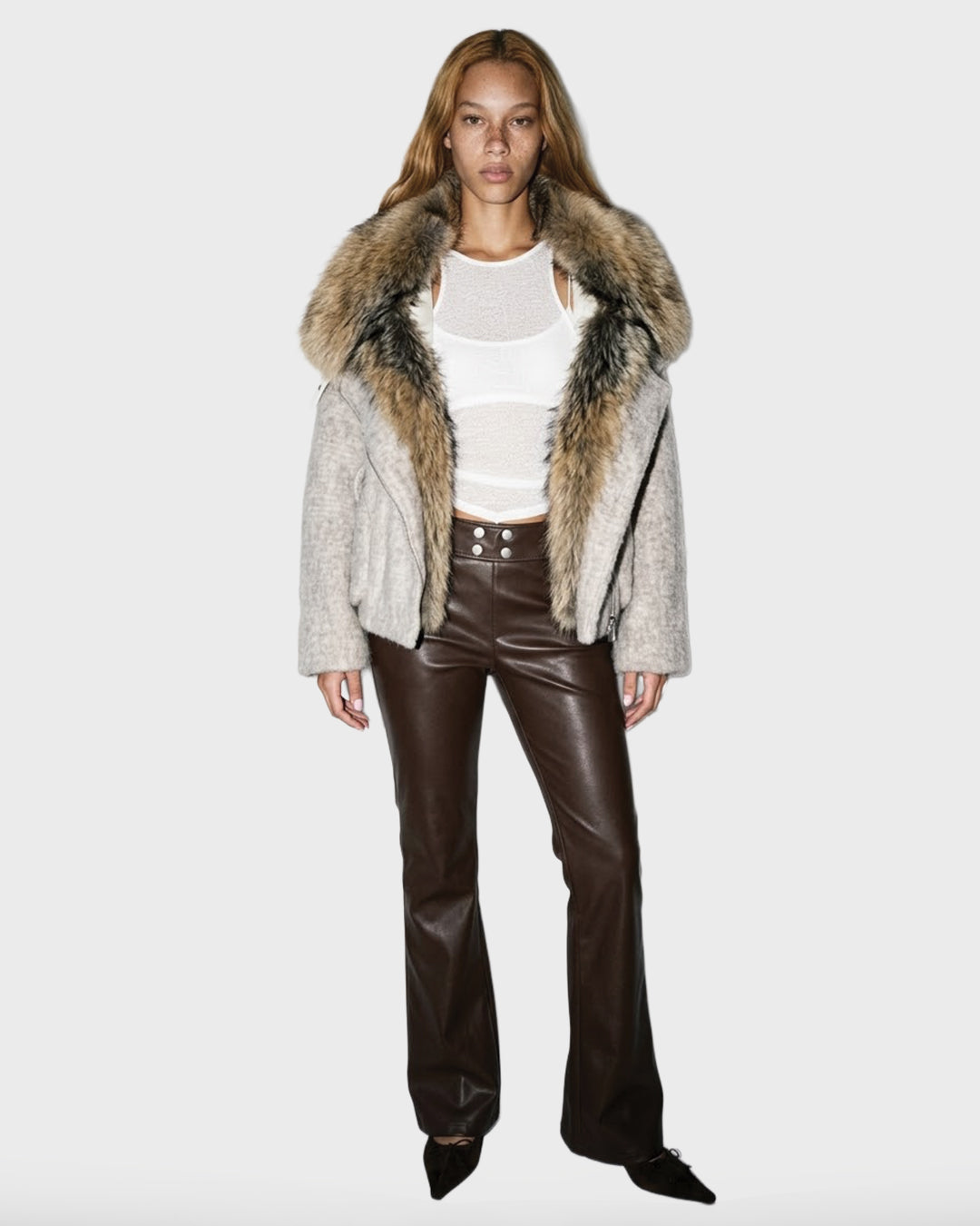 Puffed Wool Down Coat