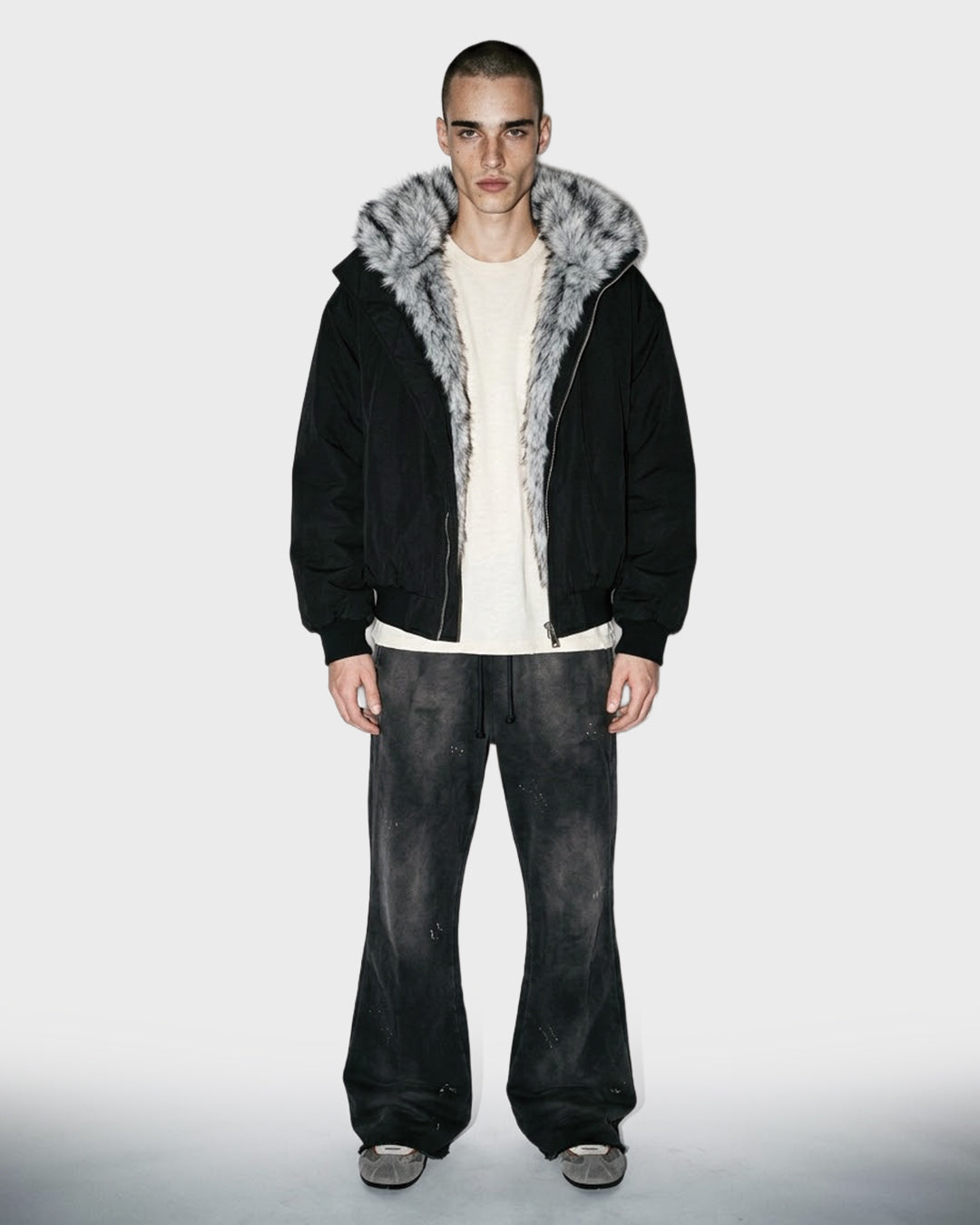 Fur Lined Bomber Jacket