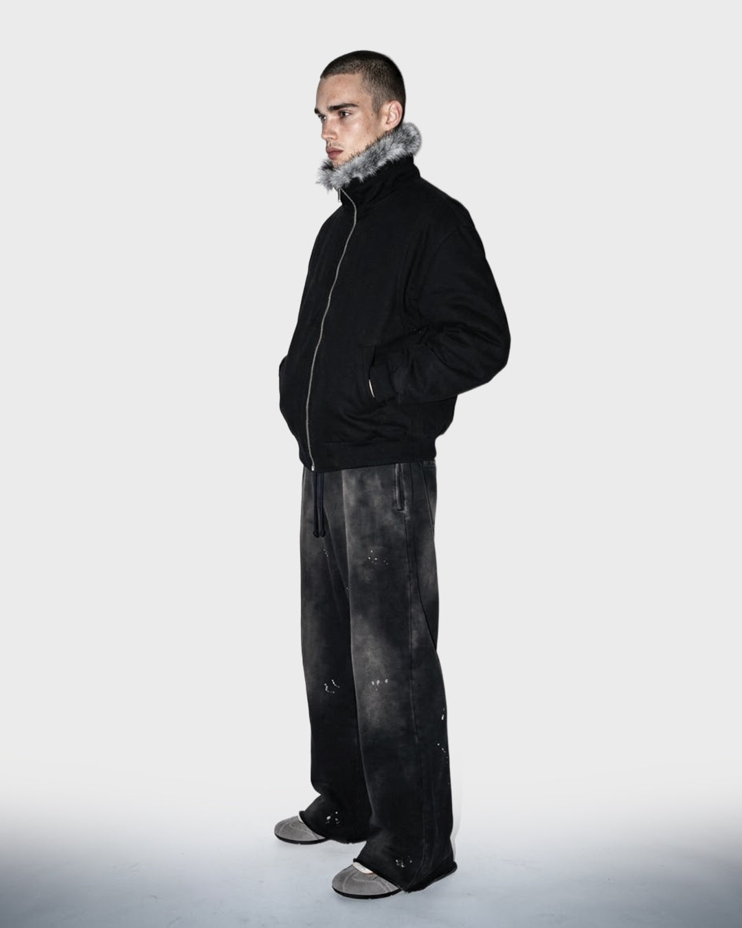 Fur Lined Bomber Jacket