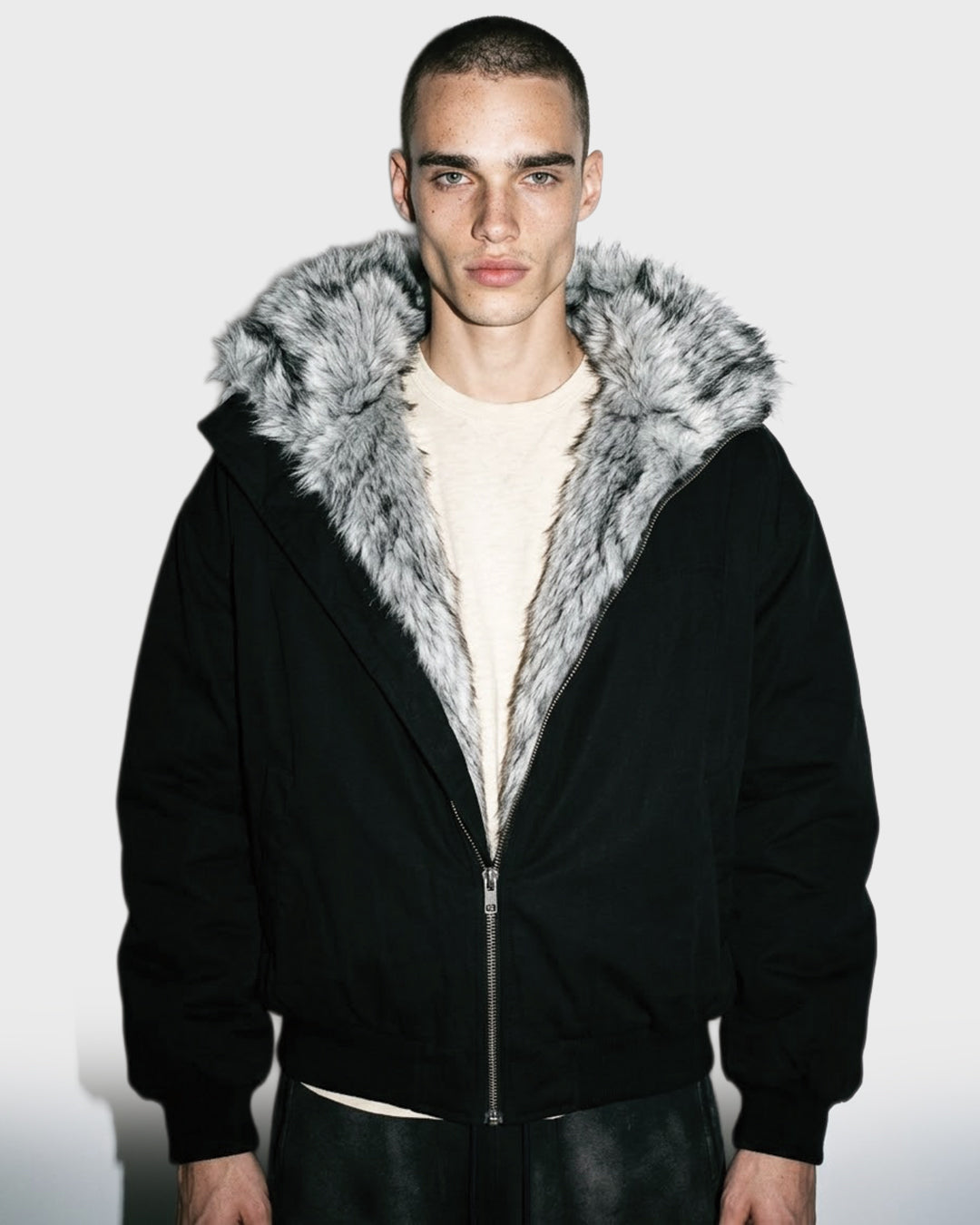 Fur Lined Bomber Jacket