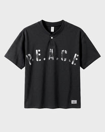 Peace Stencil Henley