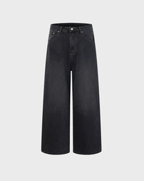 Carbon Black Wide Jeans