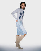 Reverse Denim Capri