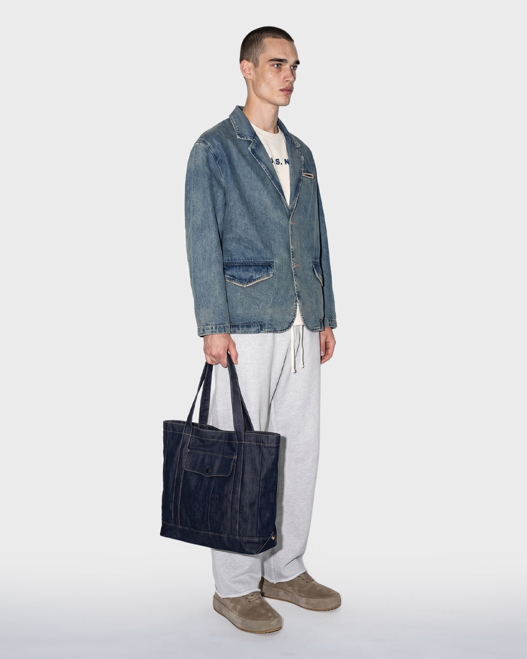 Raw Denim Tote Bag