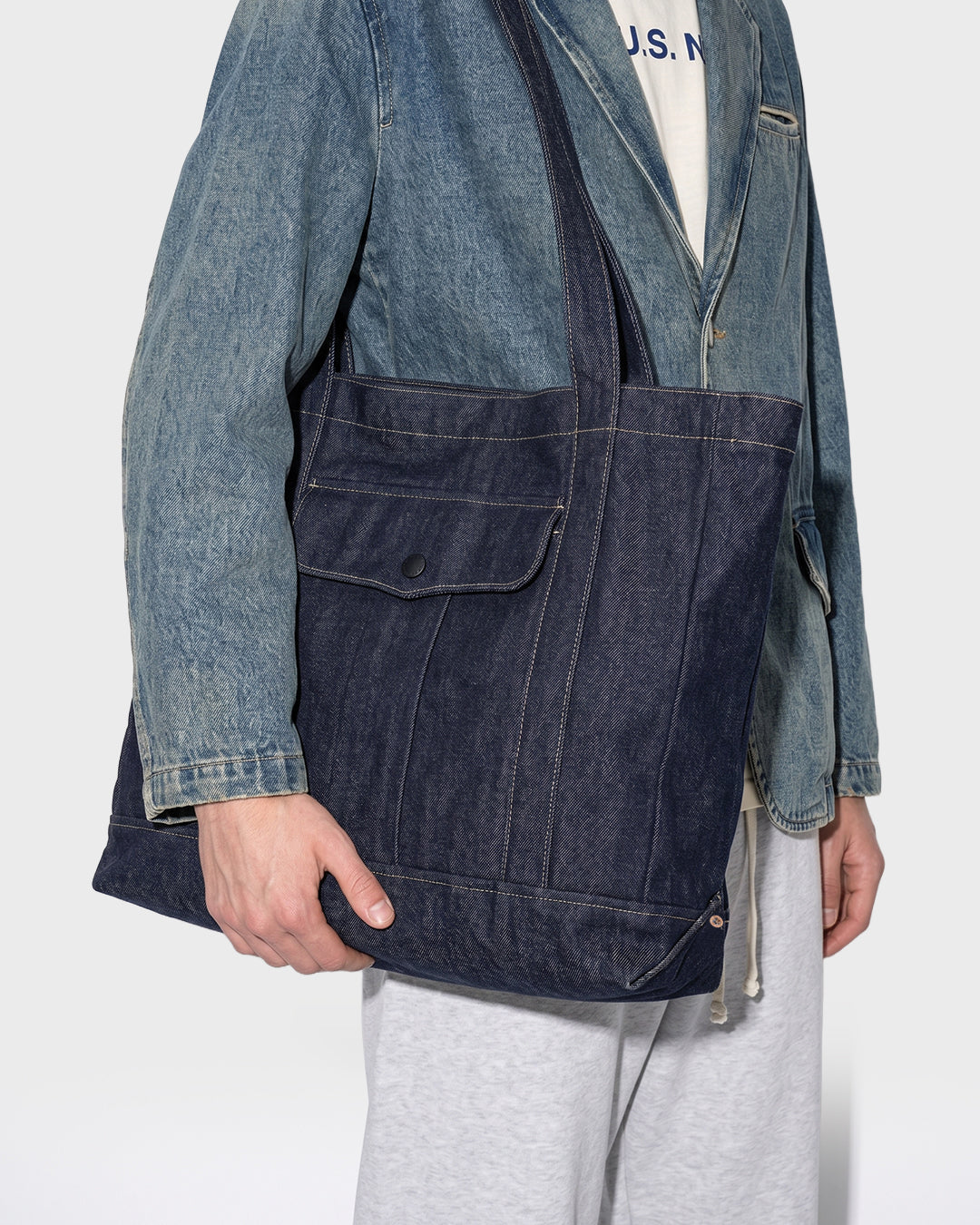 Raw Denim Tote Bag