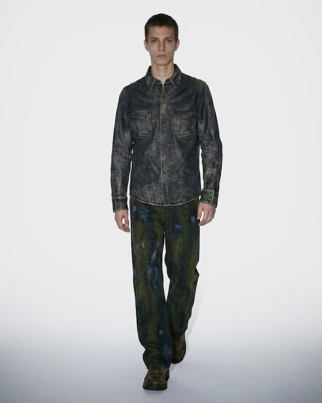 Vintage Leather Ranch Shirt