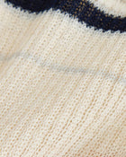 Pointelle Stripe Knit Polo