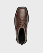 Stivale drappeggiato in pelle