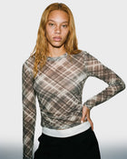 Blurred Plaid Top