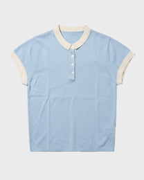 Contrast Cap Sleeve Polo