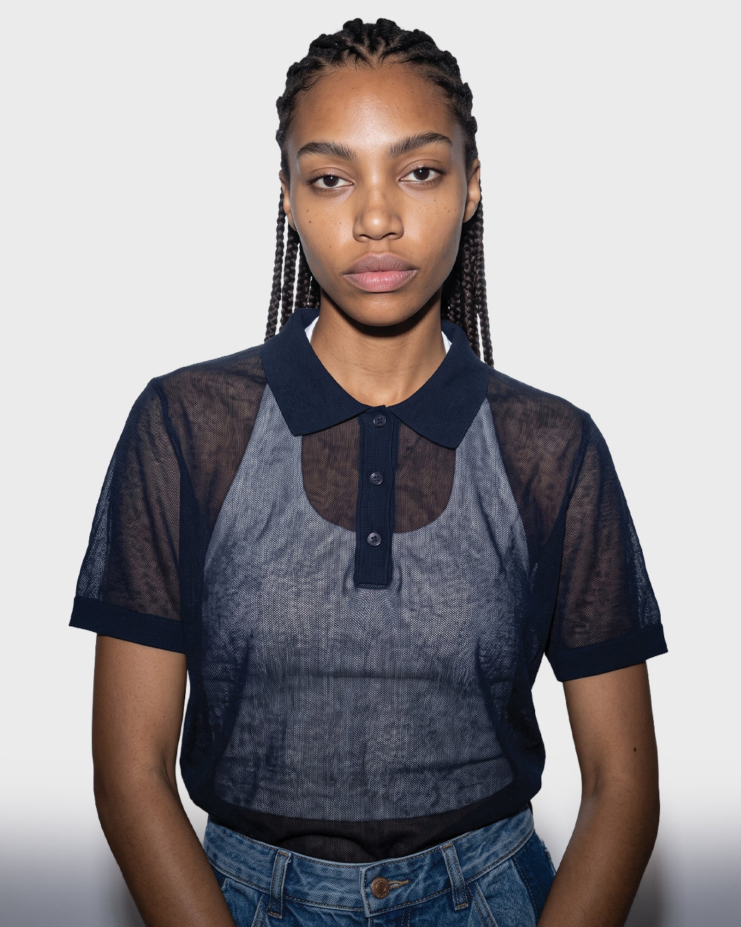Mesh Knit Polo