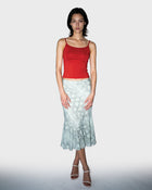 Silk Scale Flare Skirt