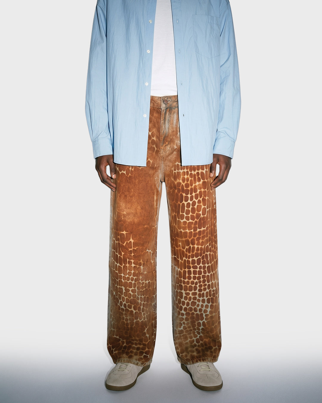 Rust Overdye Wide Jeans