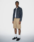 Shorts di jeans effetto candeggiato con bandana