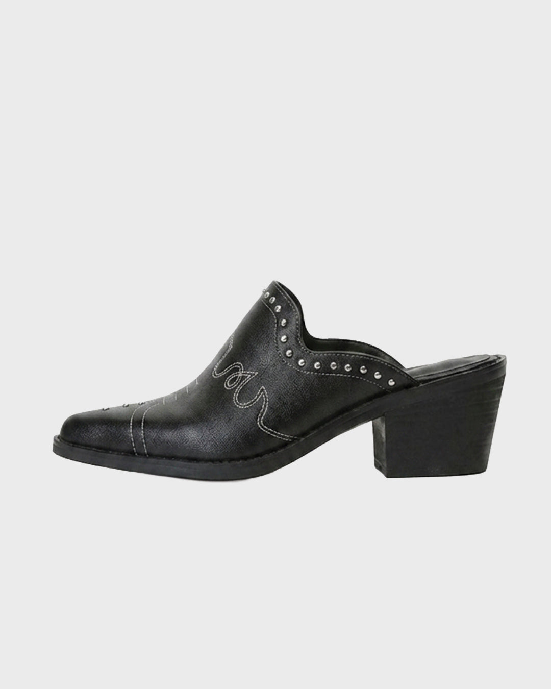 Block Heel Western Slipper