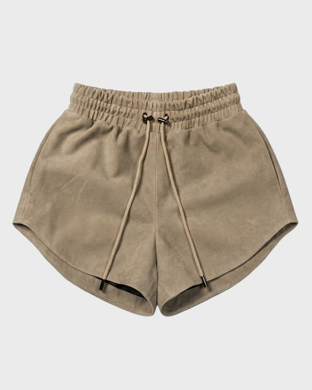 Dolphin Hem Suede Shorts