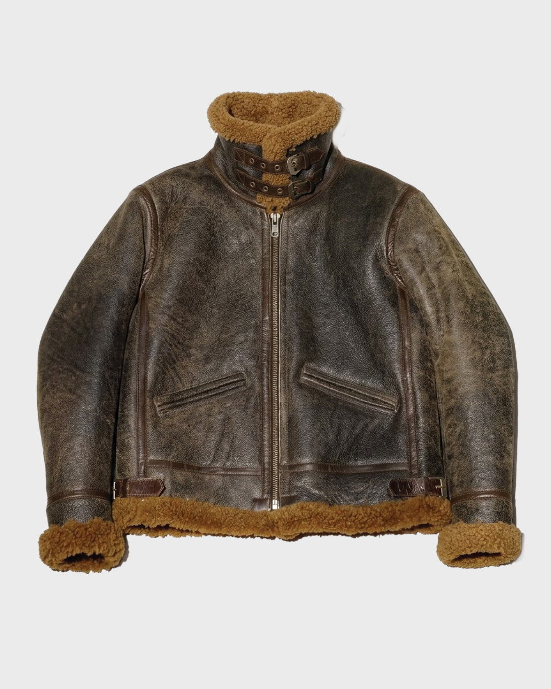 Leather Shearling Flight Jacket