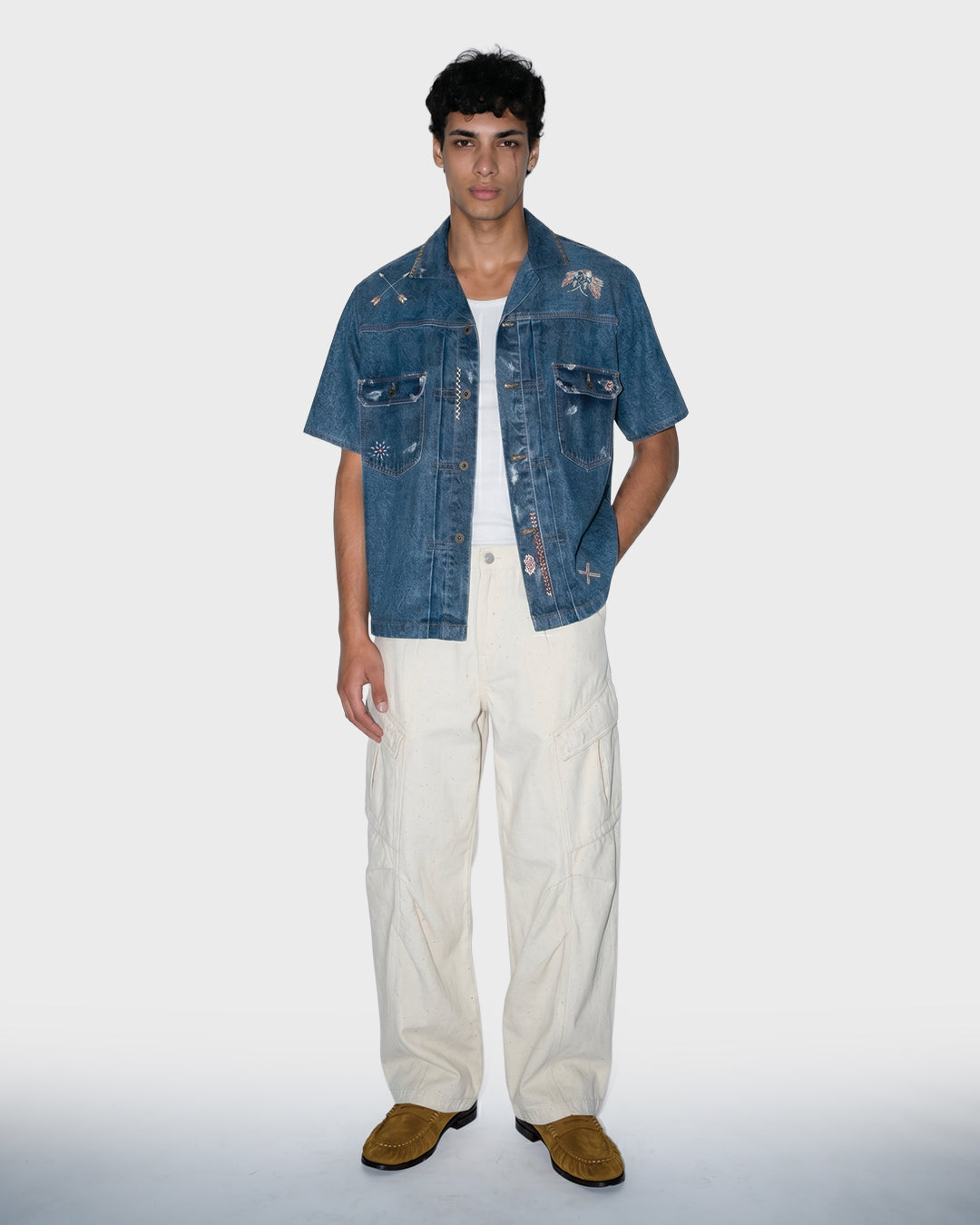 Fleck Wide Cargo Trouser