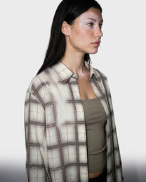 Bleach Patch Plaid Shirt