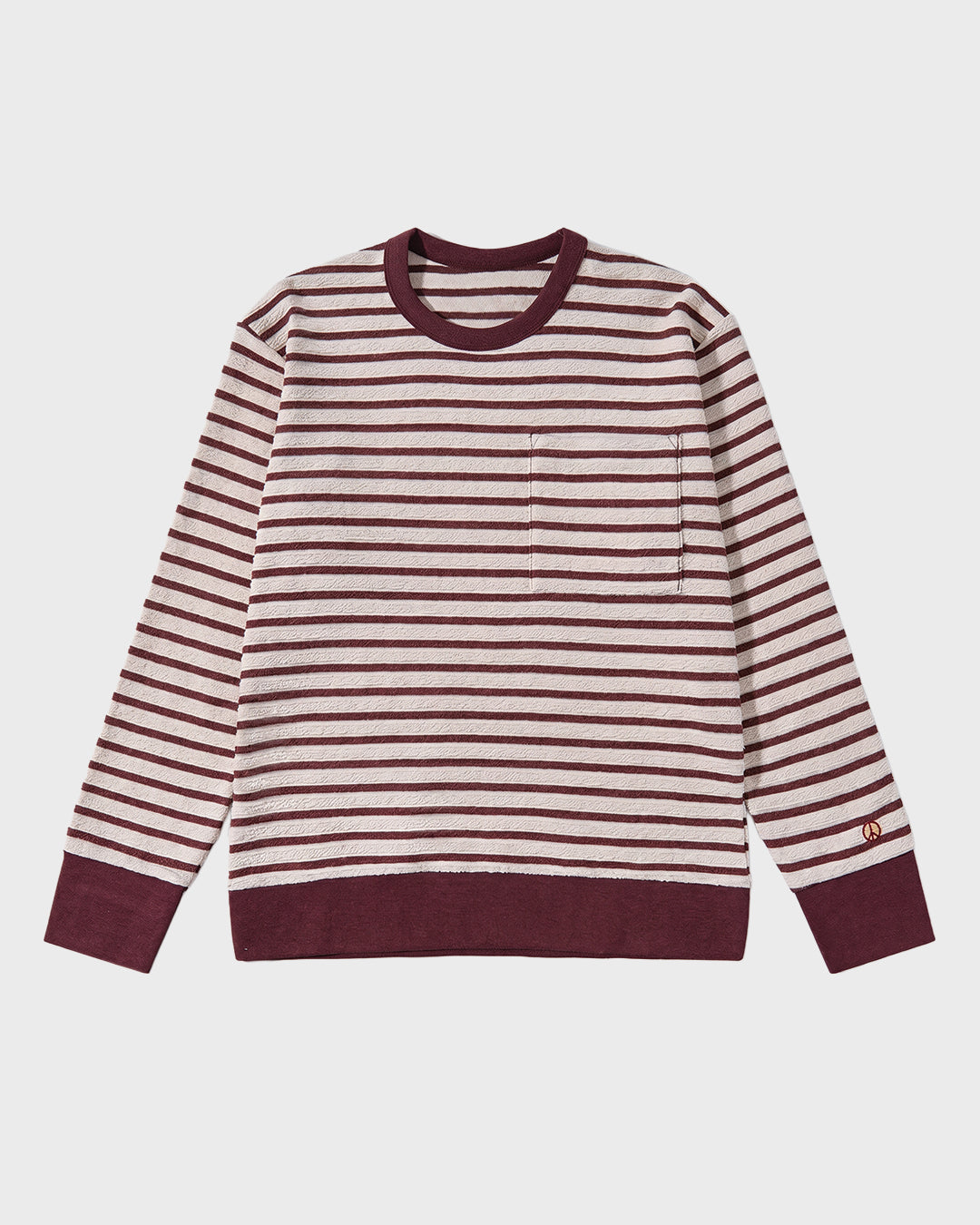 Maglione in maglia a righe effetto spugna