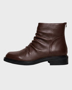 Stivale drappeggiato in pelle