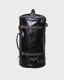 Leather Barrel Duffle Bag