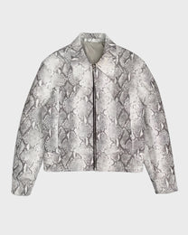 Python Print Leather Jacket
