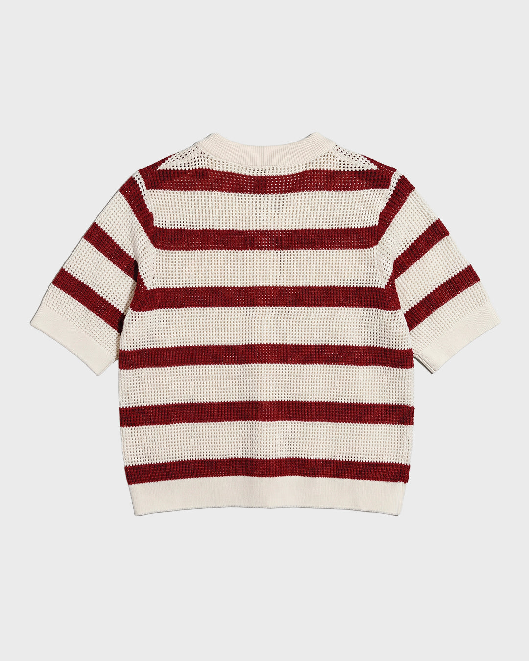 Open Stripe Knit Top