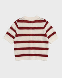 Open Stripe Knit Top