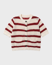 Open Stripe Knit Top