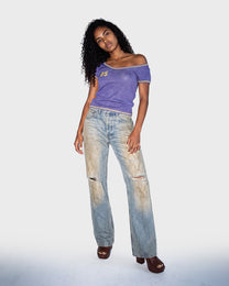 Contrast Trim Knit Tee