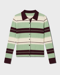 Sage Stripe Knit Cardigan