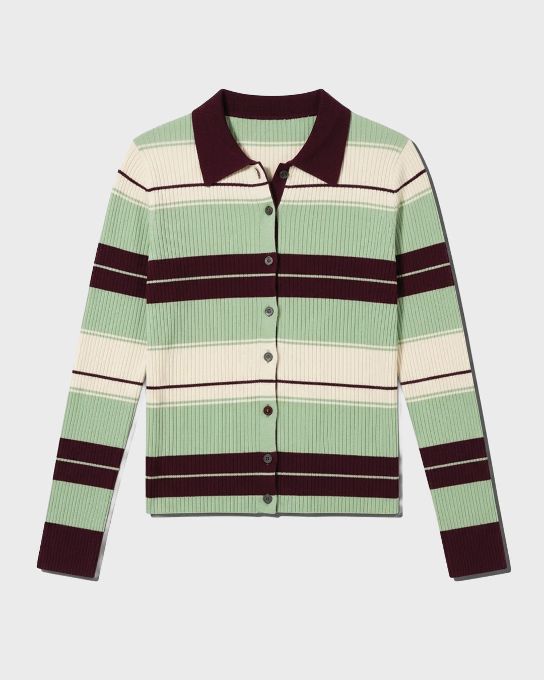 Sage Stripe Knit Cardigan