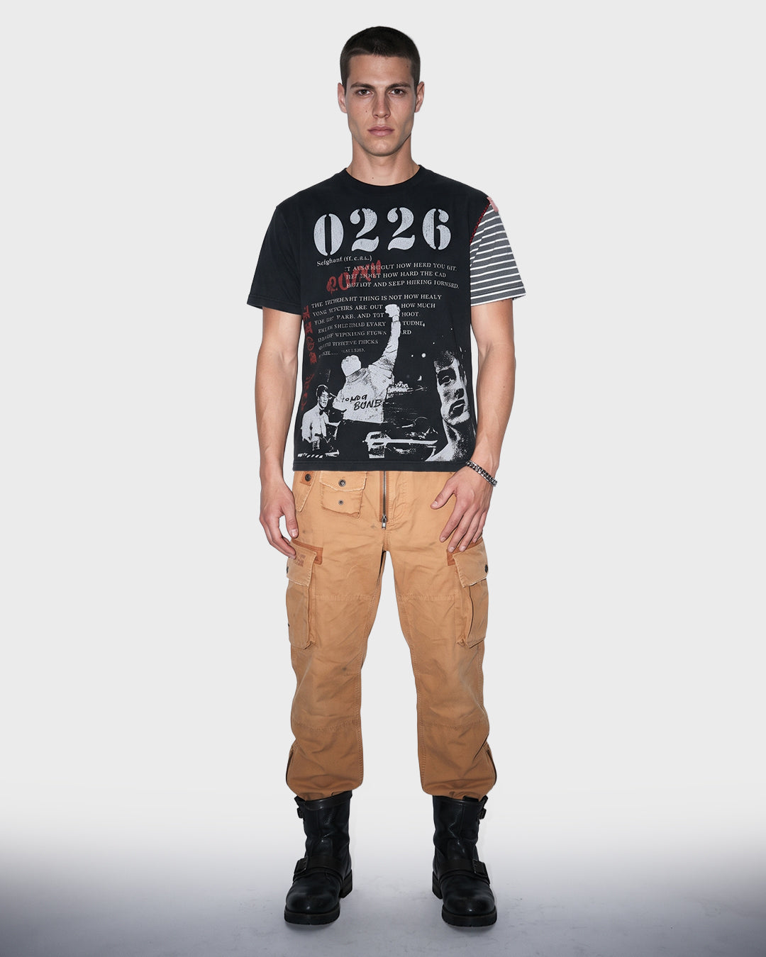 T-shirt con taschino Shibori