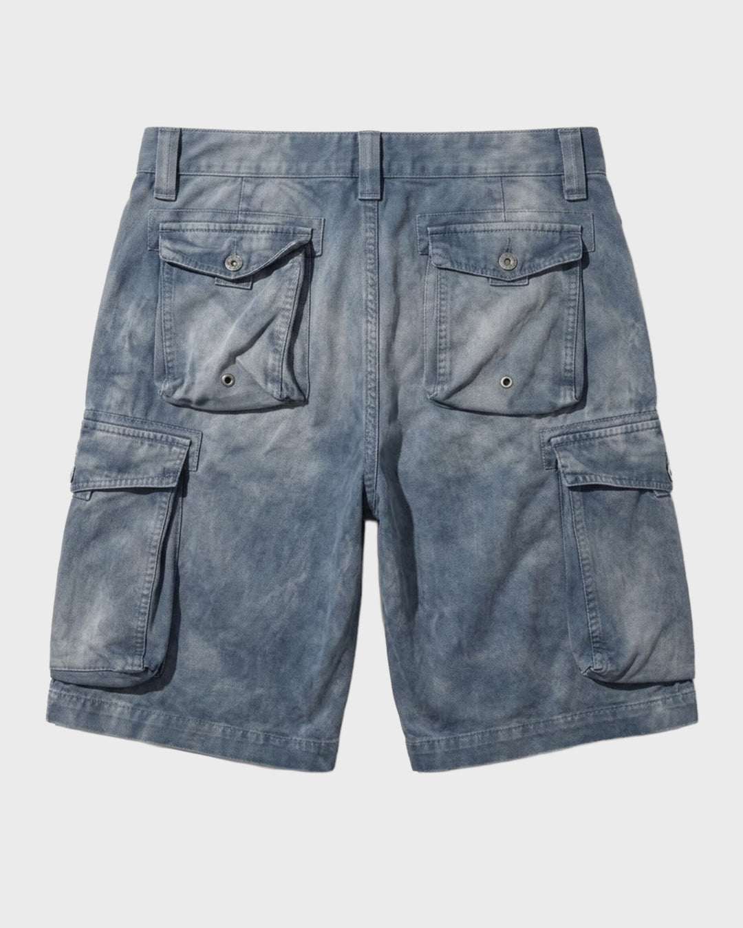 Shorts di jeans effetto candeggiato con bandana
