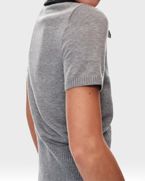 Spotted Collar Knit Polo