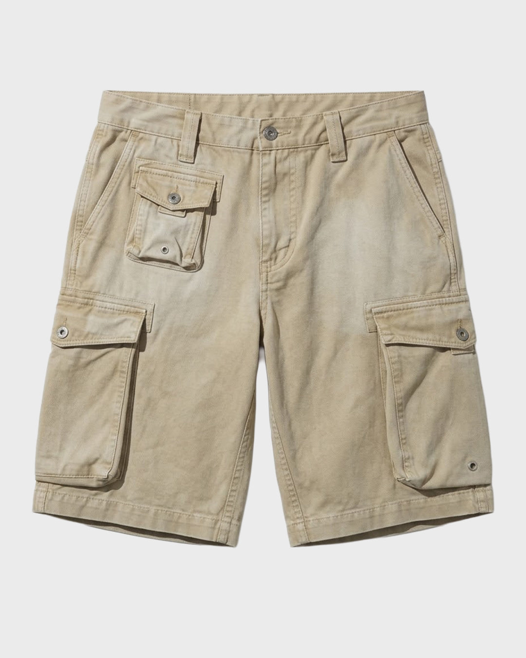 Shorts di jeans effetto candeggiato con bandana