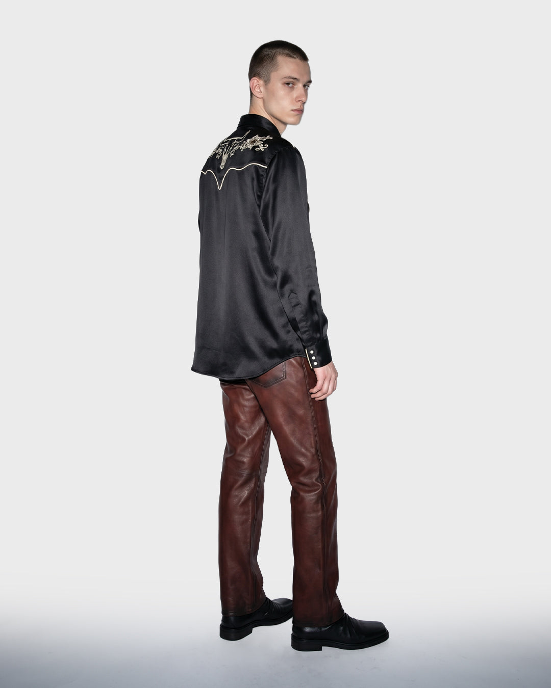 Camicia lunga in raso
